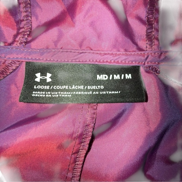 UNDER ARMOUR Women's Storm Iridescent Woven Graphic Warm-up Top - M Purple - Picture 6 of 16